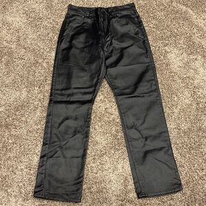 Madewell Black Faux Leather Pants, Size 28